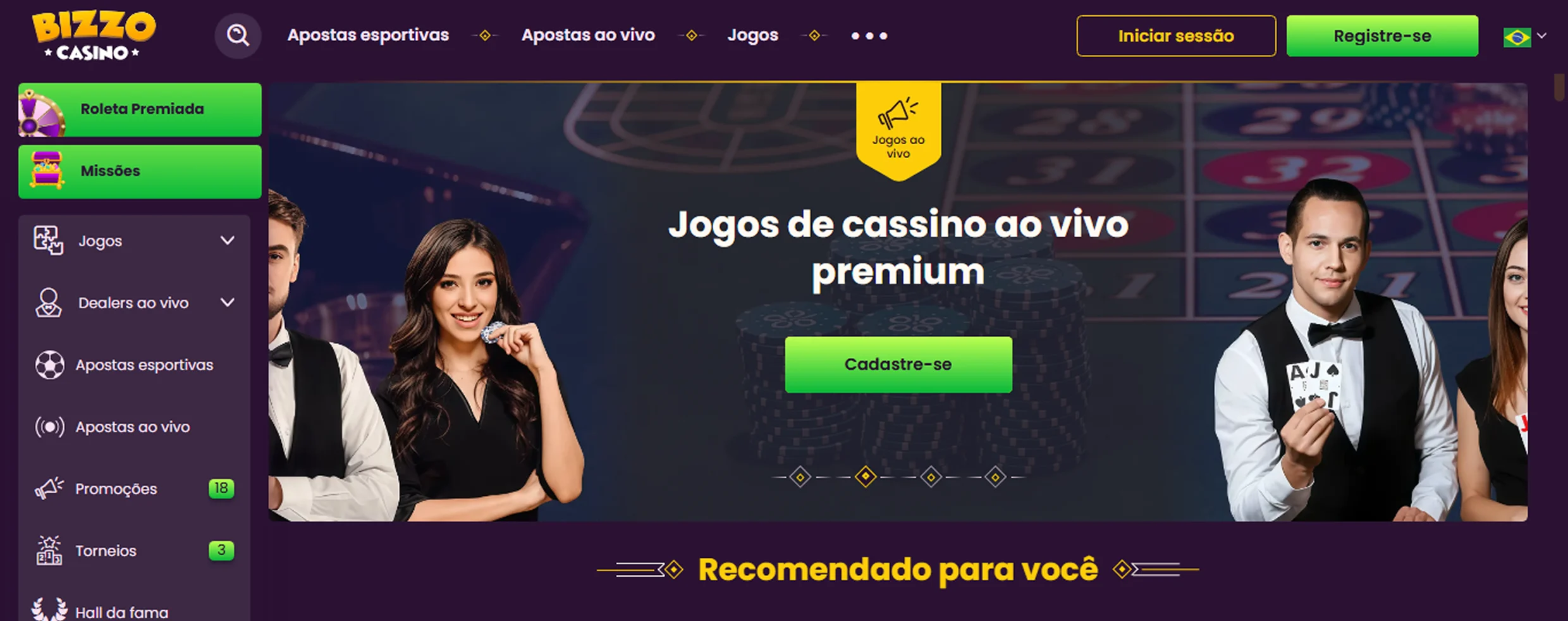 Bizzo Casino Jogos com Crupiê ao Vivo Bizzo Casino Jogos com Crupiê ao Vivo